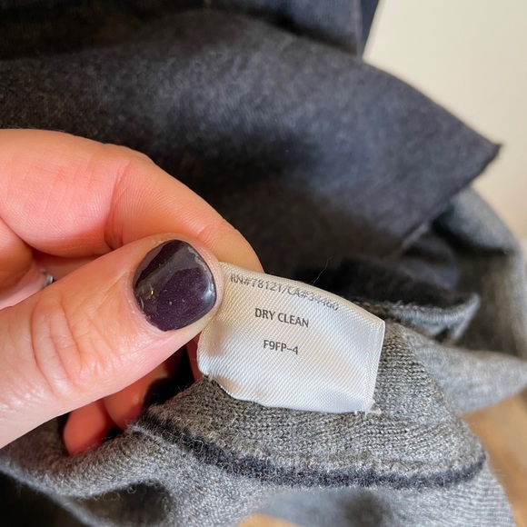 Eileen Fisher Coat merino wool Charcoal Grey - Picture 8 of 8